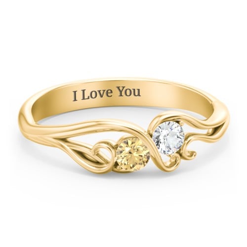 Swirl of Style Birthstone Ring