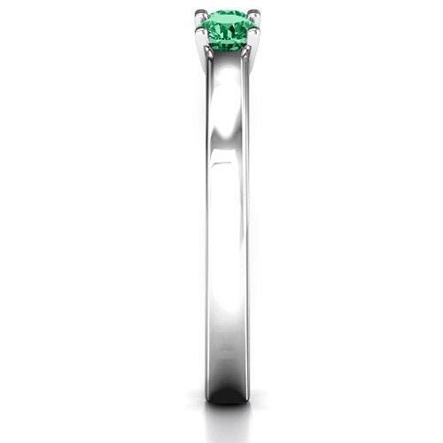 Meet In The Middle Two Stone Ring – Sterling Silver with Emerald