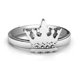 Royal Family Princess Tiara Ring in 925 Sterling Silver with Aquamarine