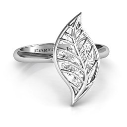Mint to Be Cage Leaf Ring