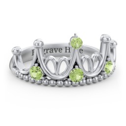Like A Dream Tiara Ring in 925 Sterling Silver with Peridot