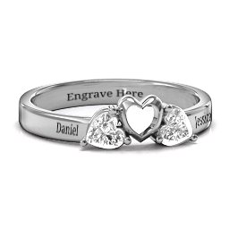 Sparkling Sweethearts Two-Stone Ring