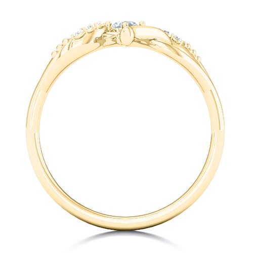You Have My Heart Ring with Accents – 10K Yellow Gold with Cubic Zirconia and White Premium Zirconia