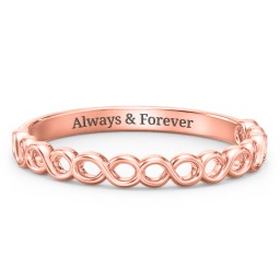 Dreaming Of Infinity Band in 10K Solid Rose Gold