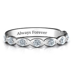 Vintage Glamour Accented Band in 925 Sterling Silver