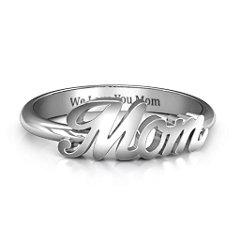 All About Mom Name Ring – Sterling Silver