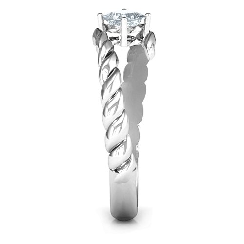 Unicorn Horn Ring – 10K White Gold with Cubic Zirconia