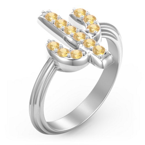 Chic In Cactus Ring – Sterling Silver with Citrine