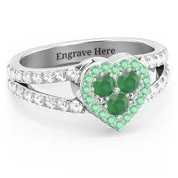 Written in the Stars Heart Cluster Ring