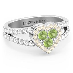 Written in the Stars Heart Cluster Ring