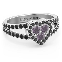 Written in the Stars Heart Cluster Ring