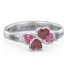 Heart of Hearts with Accent Stones Ring