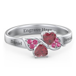 Heart of Hearts with Accent Stones Ring