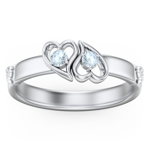 Shape of My Heart Ring – Sterling Silver with Aquamarine