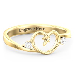 Hearts Entwined Pinky Promise Ring