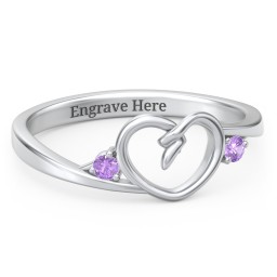Hearts Entwined Pinky Promise Ring