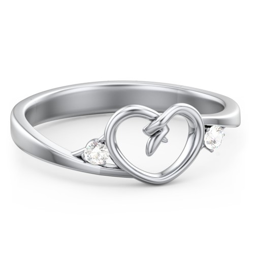 Hearts Entwined Pinky Promise Ring