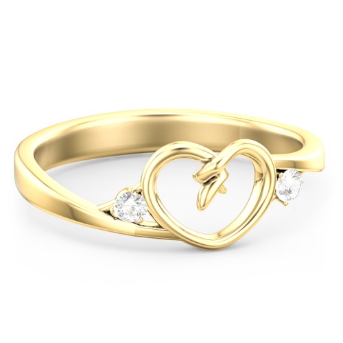 Hearts Entwined Pinky Promise Ring