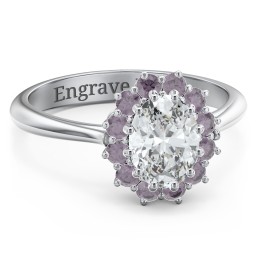 The Lady's Legacy Ring in 925 Sterling Silver with White Premium Zirconia and Alexandrite