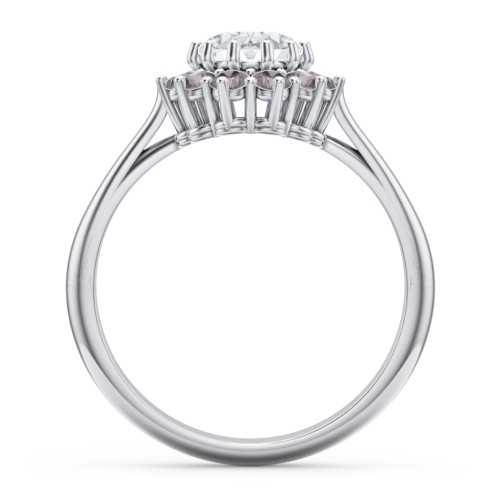 The Lady's Legacy Ring – Sterling Silver with White Premium Zirconia and Alexandrite