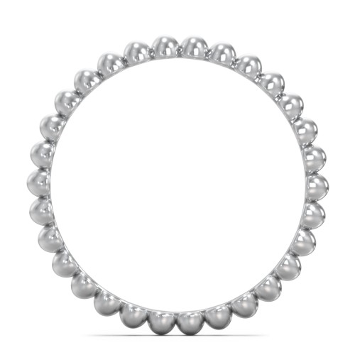 Stackable Beaded Ball Ring – Sterling Silver