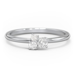 3-Stone Cluster Stackable Ring