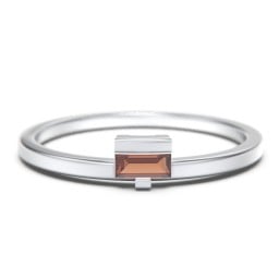 Off-Set Baguette Stackable Ring