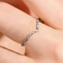V-Shape Stacking Ring with Twisted Band