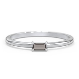 East-West Stackable Baguette Ring in 925 Sterling Silver
