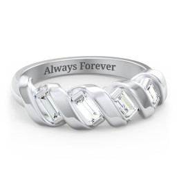 Spiral Baguette Ring