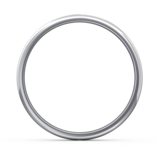 Classic Half Round Wedding Band - 3mm Width – 10K White Gold