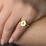 Women's Abstract Signet Ring with Accent Stone – 10K White Gold with Amethyst