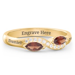 Infinity Marquise Ring with Accents