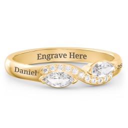 Infinity Marquise Ring with Accents