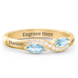 Infinity Marquise Ring with Accents