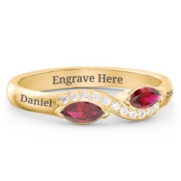 Infinity Marquise Ring with Accents