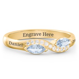 Infinity Marquise Ring with Accents