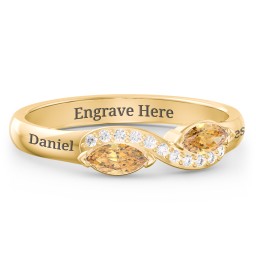 Infinity Marquise Ring with Accents