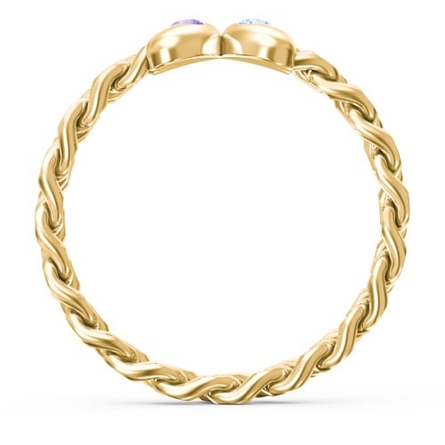 Curb Link Chain Heart Ring