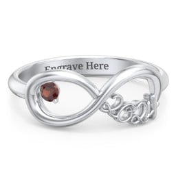 2024 Infinity Ring with Birthstone