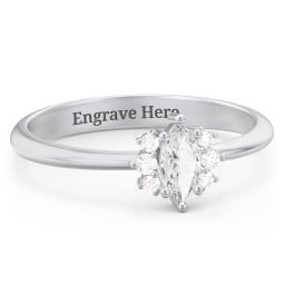 Marquise Birthstone Ring with Accents