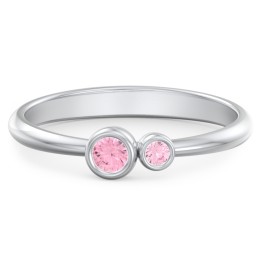 Generations 2-Stone Bezel Set Mother's Ring