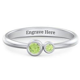 Generations 2-Stone Bezel Set Mother's Ring