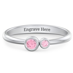 Generations 2-Stone Bezel Set Mother's Ring
