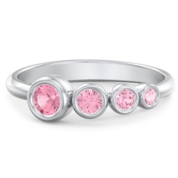 Generations 4-Stone Bezel Set Mother's Ring