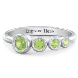 Generations 4-Stone Bezel Set Mother's Ring