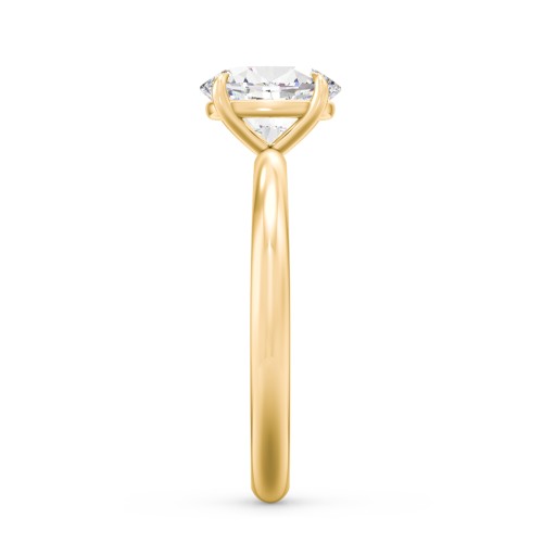 1.5 ct. (8x6mm) Oval Solitaire Moissanite Engagement Ring – 10K Yellow Gold with Moissanite