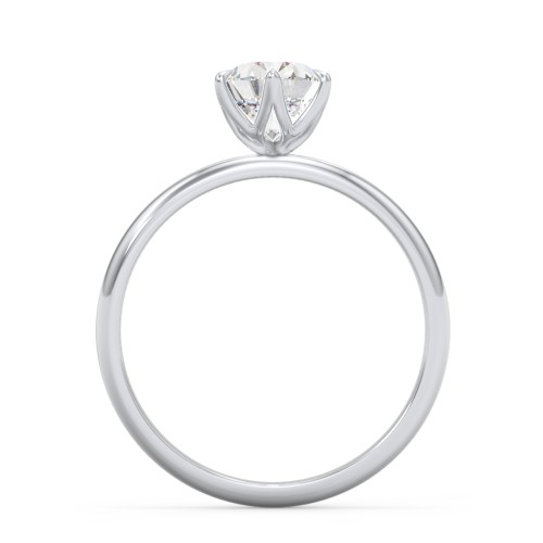 1.5 ct. (8x6mm) Moissanite Engagement Ring with Tulip Setting – 10K White Gold with Moissanite