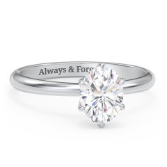 1.5 ct. (8x6mm) Moissanite Engagement Ring with Tulip Setting – 10K Yellow Gold with Moissanite