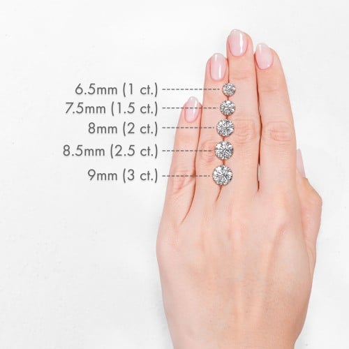 1 ct. (6.5mm) Moissanite Engagement Ring with Tulip Setting